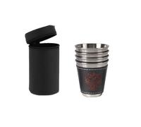 Steel Shot Glass Set Portable Leather Cover Portable Shot Glasses 30/70/180ml Capacity Get Togethers Festival Shot Glass