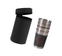 Steel Shot Glass Set Portable Leather Cover Portable Shot Glasses 30/70/180ml Capacity Get Togethers Festival Shot Glass