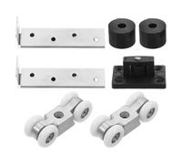 Steel Sliding Door Wheels for Pocket Doors, Heavy Duty Support | Nylon and Steel Build, Silver Finish, Cabinet Systems and Room Dividers, Elegant Refined Style