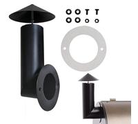 Steel Smoke Stack Chimney Replacement Kit, For Traeger Chef Pellet Grill Smokers, With Gasket Cap Flue Pipe Screws Enhanced Airflow