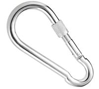 Steel Snap Hook With Screw Nut Length: 50mm (Pack of: 5) Carabiners Safe Lock Carabiner Clip Spring for Outdoor Hiking Camping Fishing Backpack DIYUK