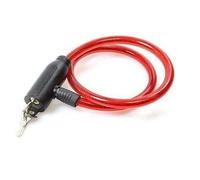 Steel Spiral Cable Bicycle Bike Lock 2 Keys Cycle Chain PVC Non scrachable Sleve (Red)