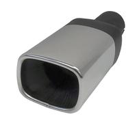 STEEL SQUARE EXHAUST TRIM TIP MUFFLER CHROME TAIL BIG BORE 60MM UNIVERSAL -EX5