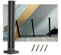 Steel Square Post for s Railing Modern Balustrade Support for Balcony & Gars Clamp for Transparent Fence Attacent