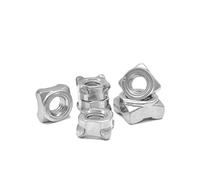 Steel Square Welding Nut, 304 Stainless Steel A-Shaped Square Welded Nut B-Shaped Four Corner Butt Welded Nut Spot Welded Screw Cap M3/M4/M5/M6/M10(A-type,M8 20PCS)