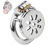 Steel Stainless Chastity Lock Inverted Chastity Cage Male Cage Chastity Device Beginner Cage Prevent Erection Bondage for Men(55mm)