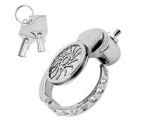Steel Stainless Sex Toys Inverted Chastity Lock Device Flat Penis Cage SM Invisible Abstinence Adjustable Cock Rings Cage for Male Penis Training Bondage to Prevent Erection for Men