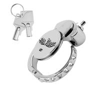 Steel Stainless Sex Toys Inverted Chastity Lock Device Flat Penis Cage SM Invisible Abstinence Adjustable Cock Rings Cage for Male Penis Training Bondage to Prevent Erection for Men
