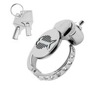 Steel Stainless Sex Toys Inverted Chastity Lock Device Flat Penis Cage SM Invisible Abstinence Adjustable Cock Rings Cage for Male Penis Training Bondage to Prevent Erection for Men