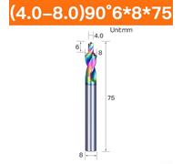 Steel Step Drill Bit for -12mm, Two-Stage Counterbore Chamfer Drill with Coating, High-Speed for CNC Machining for Aluminum PVC Acrylic, 1PC(4.0-8.0)