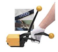 Steel Strapping Tools Manual Tensioner Cutter Sealless Banding Packing Tool for 13-19mm Width Steel Straps