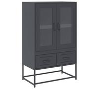 Steel Tall Cabinet 68x39x111.5 cm - Highboard Anthracite, Model 853364, Storage Solution for Home & Office, Modern Design, Space-Saving nization