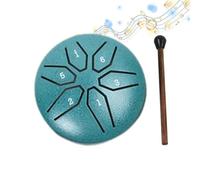 Steel Tang Drum - Pocket Steel Tang Drum, Hand Drum | Hand Pandorum, Hand Pan Ether Drum to Foster Imagination, Small Musical Instrument to Maintain Peaceful Mood, 4x2 Inches