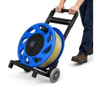 Steel Tape Water Level Meter, Water Level Dip Meter 30-500M with ABS Reel, Steel Frame, Wheels, Pull Handle, Clear Depth Scale for Boreholes, Piezometers, Hydrogeology and Field Monitoring Blue-200m