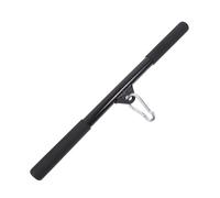 Steel Tension Rod Muscle Training Pull down Bar Clip-on | Quick Setup for Pulley Systems, Black Finish, Universal Gym Use, Home Triceps Press-downs