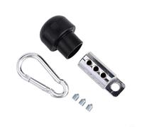 Steel Terminal Cable Stopper With Compression Rubber Cap Secure Fit 5Mm And 6Mm Gym Pulley Cables Stable Steel Core Shock-Absorbing Sleeve Connector Exercise Equipment(1set)