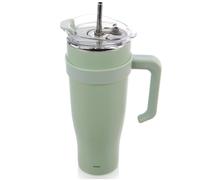 STEEL THERMAL MUG 1200ml WITH HANDLE AND STRAW ORION 112282 MINT