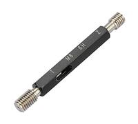 Steel Thread Plug Gauge, Precision Internal Thread Measurement Tool, Taper Shank & Double Screw Design for M1 to M20 Metric Threads, Bearing Steel Hand Tool for Machinists and Qual (M8*1.25)