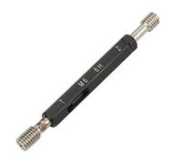 Steel Thread Plug Gauge, Precision Internal Thread Measurement Tool, Taper Shank & Double Screw Design for M1 to M20 Metric Threads, Bearing Steel Hand Tool for Machinists and Qual (M6*1.0)
