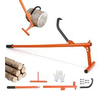 Steel Timberjack, Adjustable Log Roller Cant Hook, 51in Timberjack Log Roller Lifter, Log Lifter with Non-Slip Handle, Opening Max 12in, for Rolling and Raising Up The Logs, For Forestry Work
