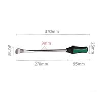 Steel Tire Changing Bar Tool with Smooth Edges and Comfortable Handle Designed for Easy Tire Removal and Installation on Various Vehicles (Green)