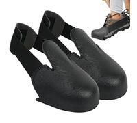 Steel Toe, 1 Pair Non-Slip Anti-Smash Steel Toe Shoe Covers, Foot Supports with Elastic Straps for Protection Attachment Strap Work Walking Slippers Sock Family