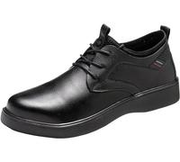Steel Toe Oxford Shoes for Men's, Leather Chef Work Shoes Non-Slip Indestructible Easy to Clean,Black,42