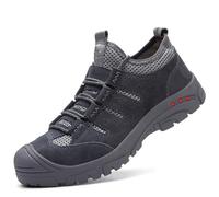 Steel Toe Safety Shoes for Unisex Outdoor Sports - Reflective Strips, Strong Grip, Non-Slip, High Temperature Resistance, Collision Avoidance, Anti-Puncture