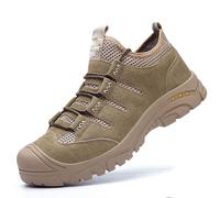 Steel Toe Safety Shoes for Unisex Outdoor Sports - Reflective Strips, Strong Grip, Non-Slip, High Temperature Resistance, Collision Avoidance, Anti-Puncture