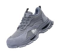 Steel Toe Shoes for Men Anti Smashing Puncture Proof Lightweight Breathable Safety Shoes for Warehouse & Construction (Summer Soft Bottom,9)