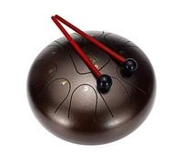 Steel Tongue Drum 10 Inch 11 Notes D Major Handpan Hand Tankdrum with Sticks with Finger Cots Yoga Meditation
