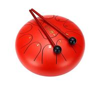 Steel Tongue Drum 10 Inch 11 Notes D Major Handpan Hand Tankdrum with Sticks with Finger Cots Yoga Meditation