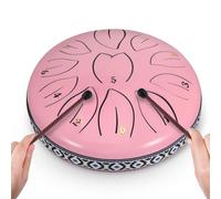 Steel Tongue Drum 11 Note 6 Inches D-Key Rain Drums for Garden,Handpan Drums with Music Book, Mallets and Carry Bag,Percussion Instrument Gift for Meditation Musical Education Mind Healing