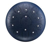 Steel Tongue Drum 11 Notes 10 Inches Handpan Drum, Percussion Steel Drums for Adults C Key with Travel Bag, Mallets, Music Book Percussion Instrument for Yoga Meditation Musical Education Enterta