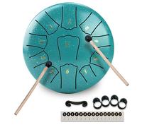 Steel Tongue Drum-11 Notes 6 inch.Concert and Mallets for Meditation Entertainment Musical Education Concert Yoga. Unique Gifts