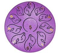 Steel Tongue Drum, 11 Notes 6 Inch Percussion Instrument, Tank Chakra Drums With Padded Bag, 2 Mallets, For Meditation, Decompression, Music And Gift (Color : Purple)