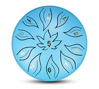 Steel Tongue Drum 11 Notes 6 inches C Key Mini Tongue Drum Handpan Drum Percussion Instrument Tank Drums Instruments with Bag, Music Book, Mallets,Mallet Bracket (Color : Blue)