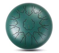 Steel Tongue Drum 12 Inch 11 Notes Handpan Drum Easy To Play with Travel Bag for Meditation Zen Gift for Kids, Adult Travel, Party Green