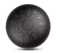 Steel Tongue Drum 12 Inch 11 Notes Handpan Drum Easy To Play with Travel Bag for Meditation Zen Gift for Kids, Adult Travel, Party Nero