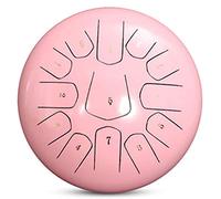 Steel Tongue Drum, 12-inch 13-note Percussion Pan Drum, with Music Book/wooden Drumsticks, Suitable for Yoga and Entertainment (B)
