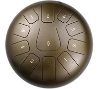 Steel Tongue Drum 12 Inch 13 Notes Hand Pan Drums, Sound Healing Instruments For Musical Education Entertainment Meditation Yoga Gifts For Kids Adults(Brown)
