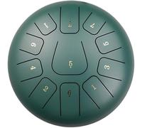 Steel Tongue Drum 12 Inch 13 Notes Hand Pan Drums, Sound Healing Instruments For Musical Education Entertainment Meditation Yoga Gifts For Kids Adults(Green)