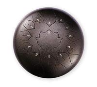 Steel Tongue Drum 12 Inch 13 Notes Steel Drums Handpan Drum C Key Percussion Instrument with Bag, Music Book, Mallets, Notes Sticker,Finger Picks