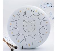 Steel Tongue Drum,12 Inch Rain Drum for Outside Garden,c Key Note Steel Hand Drum with Bag, Music Book, Drumsticks, Mallet Holder and Finger Paddles(Color:D)