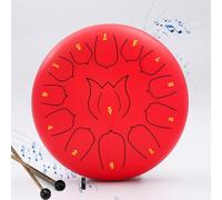 Steel Tongue Drum,12 Inch Rain Drum for Outside Garden,c Key Note Steel Hand Drum with Bag, Music Book, Drumsticks, Mallet Holder and Finger Paddles(Color:F)