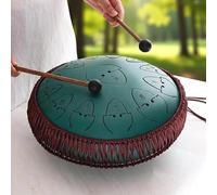 Steel Tongue Drum, 12 Inches, 13 Notes, Includes Mallets, Finger Picks, Carry Bag, Pure Sound for Family and Friends