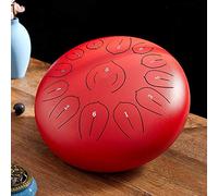 Steel Tongue Drum 12 inches 13 Notes Percussion Instrument Handpan Drum Tank Drum with Bag, Rubber Mallets Ideal Xmas Gift