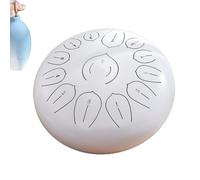 Steel Tongue Drum 12 inches 13 Notes Percussion Instrument Handpan Drum Tank Drum with Bag, Rubber Mallets Ideal Xmas Gift