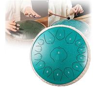 Steel Tongue Drum(13/15 Notes),Percussion Instrument, Handpan Drum Mallets+Carry Bag+finger Cot,C Major, Thickened Carbon Steel, UV Printing/Do Not Fade,Easy to Learn,13 inch,A
