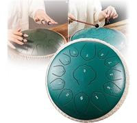 Steel Tongue Drum(13/15 Notes),Percussion Instrument, Handpan Drum Mallets+Carry Bag+finger Cot,C Major, Thickened Carbon Steel, UV Printing/Do Not Fade,Easy to Learn,12 inch,C